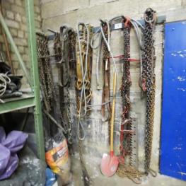 Lot Of Chain Slings And Lashing Straps