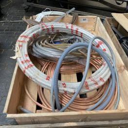 Lot Of Copper Pipes Plastic Pipes Compressed Air Hoses Water Hoses