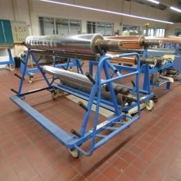 Lot Of Print Cylinder Transport Trolleys